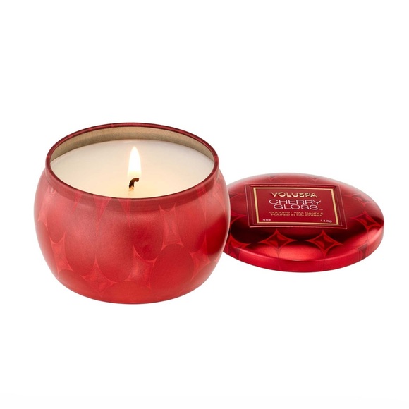 Anthropologie Voluspa Cherry Gloss Mini Tin Candle - Picture 3 of 8